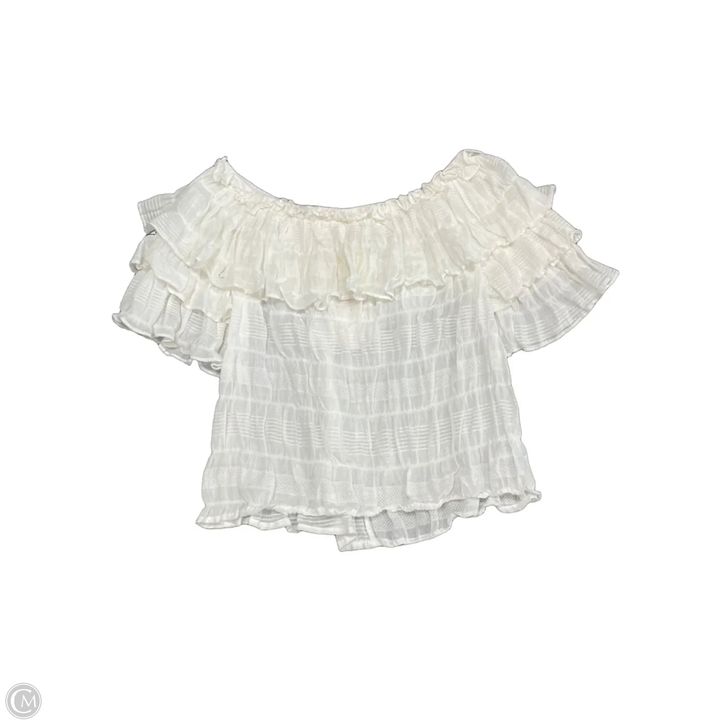 Top Short Sleeve By Umgee In White, Size: M
