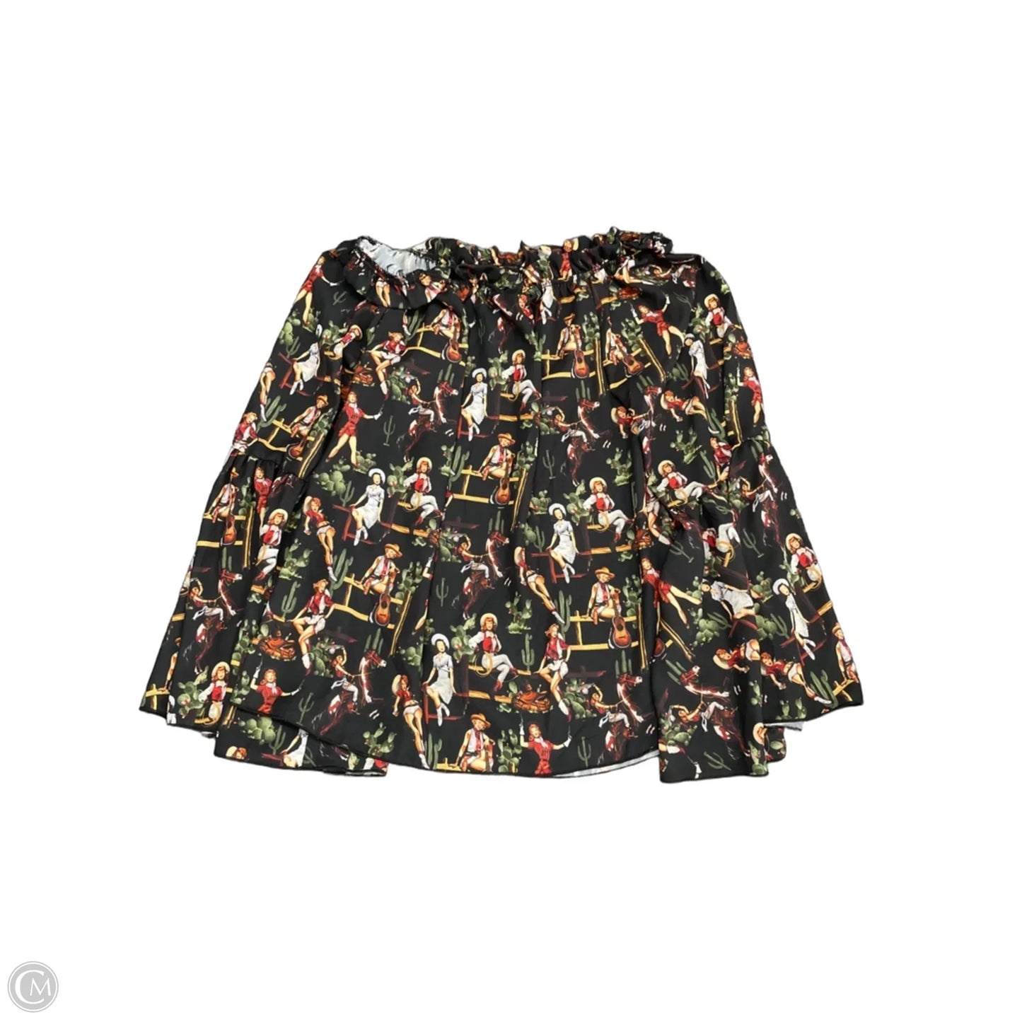 Top Long Sleeve By Lucky & Blessed In Black, Size: S
