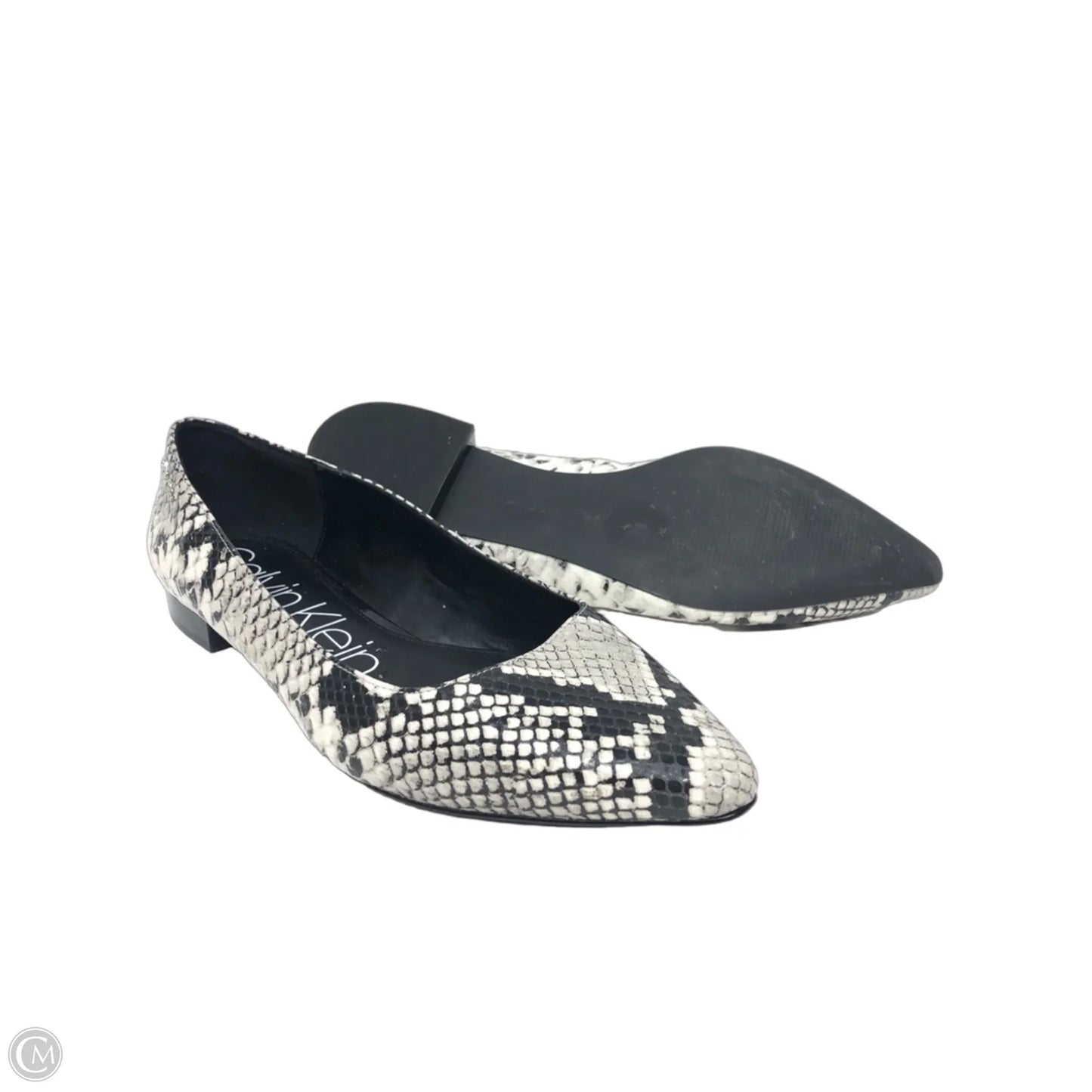 Shoes Flats By Calvin Klein In Snakeskin Print, Size: 9.5