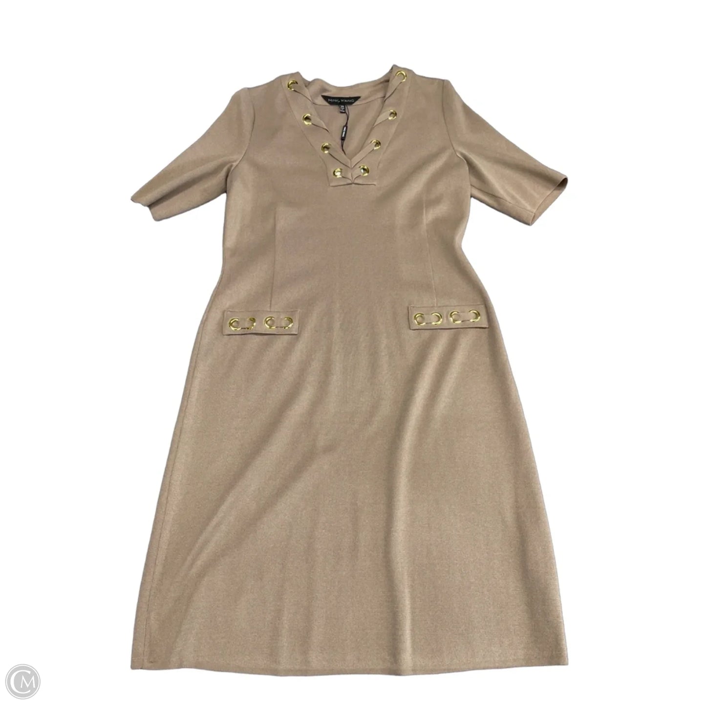 Dress Casual Midi By Ming Wang In Beige, Size: Xs