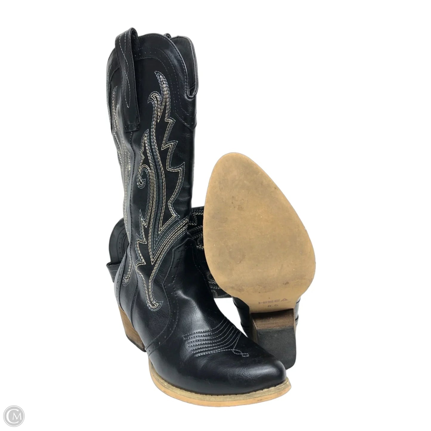 Boots Western By Clothes Mentor In Black, Size: 8.5