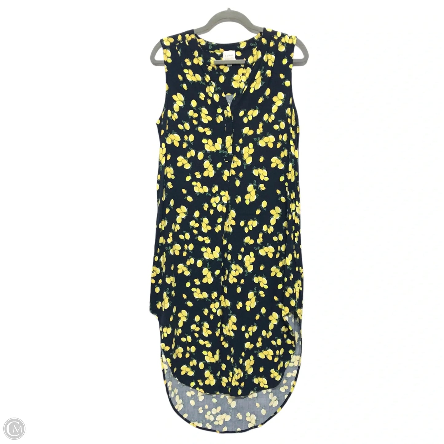 Dress Casual Midi By Cupio In Blue & Yellow, Size: L