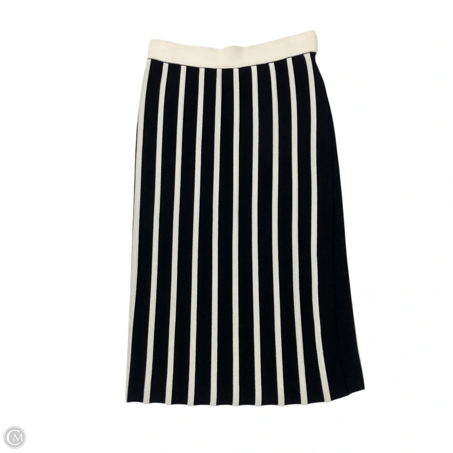 Skirt Midi By Ann Taylor In Blue & White, Size: Xs