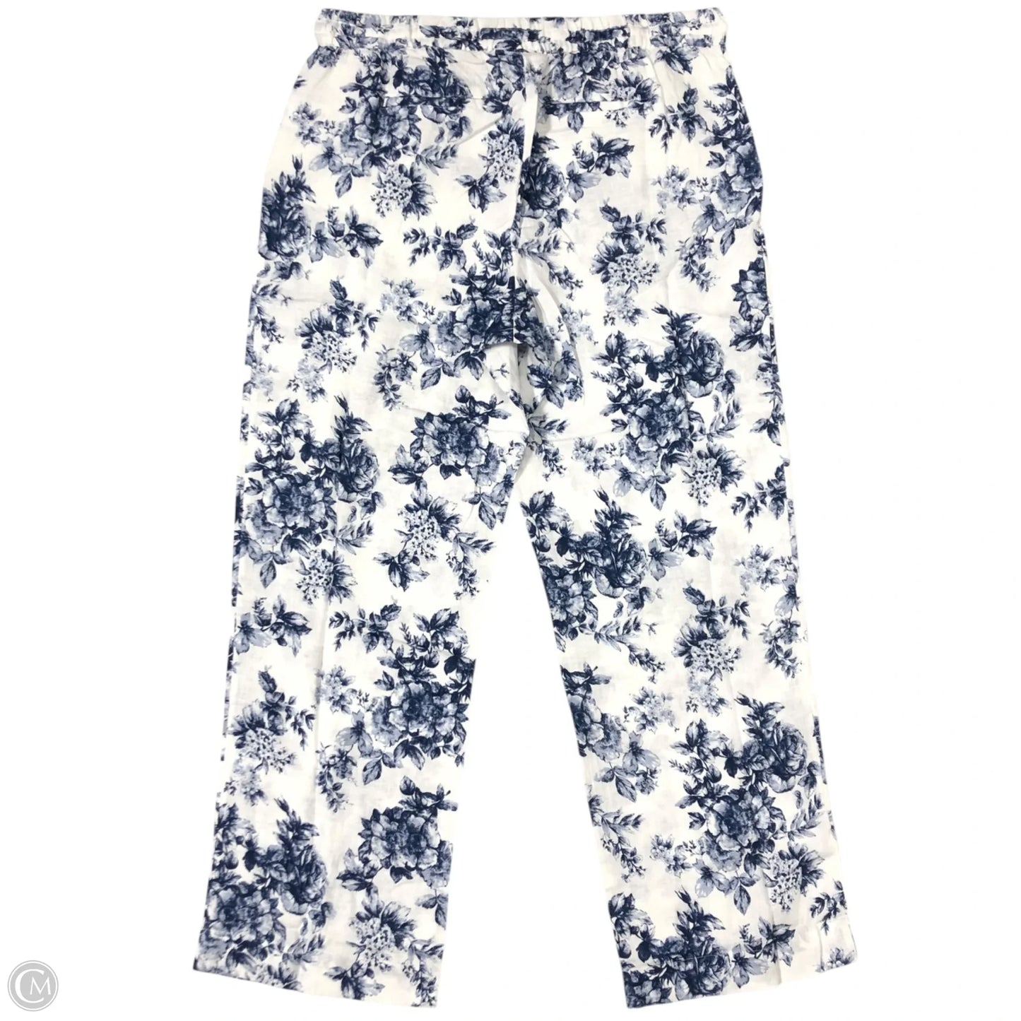 Pants Linen By Charter Club In Blue & White, Size: L