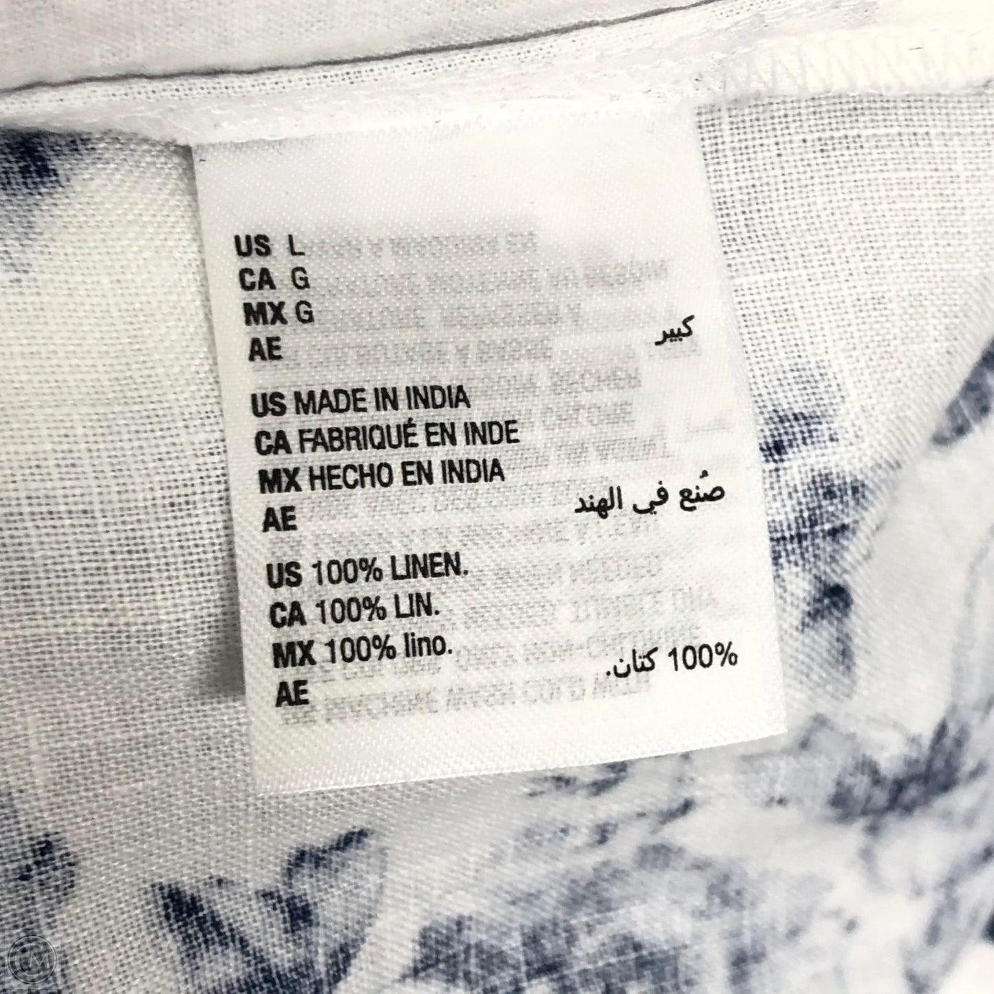 Pants Linen By Charter Club In Blue & White, Size: L