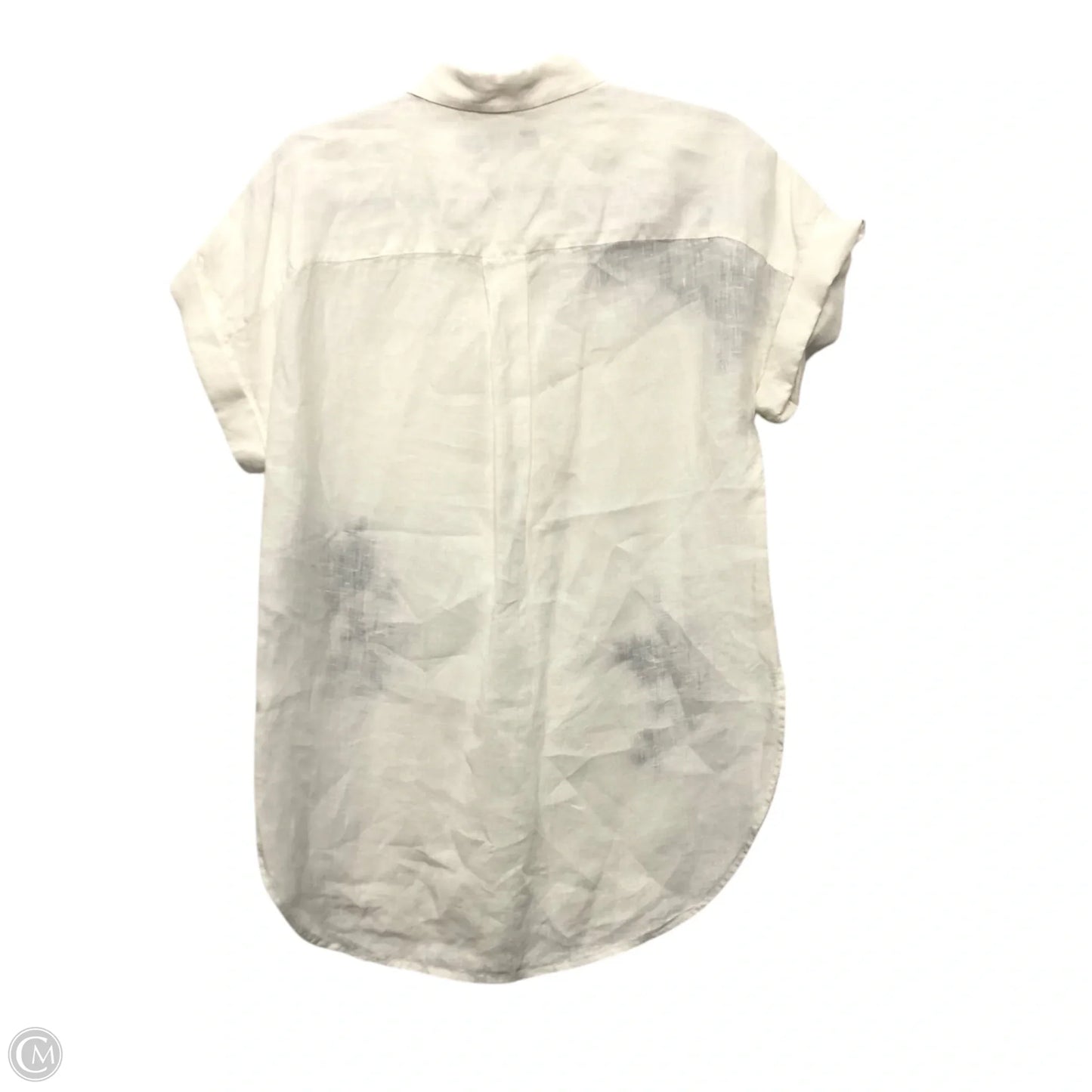 Top Short Sleeve By Lauren By Ralph Lauren In Blue & White, Size: S