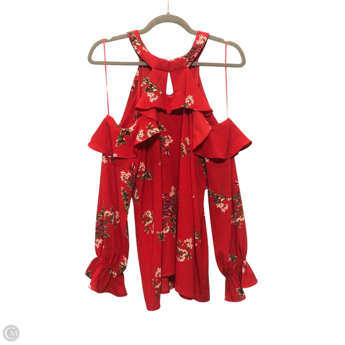 Top Long Sleeve By Jodifl In Red, Size: M