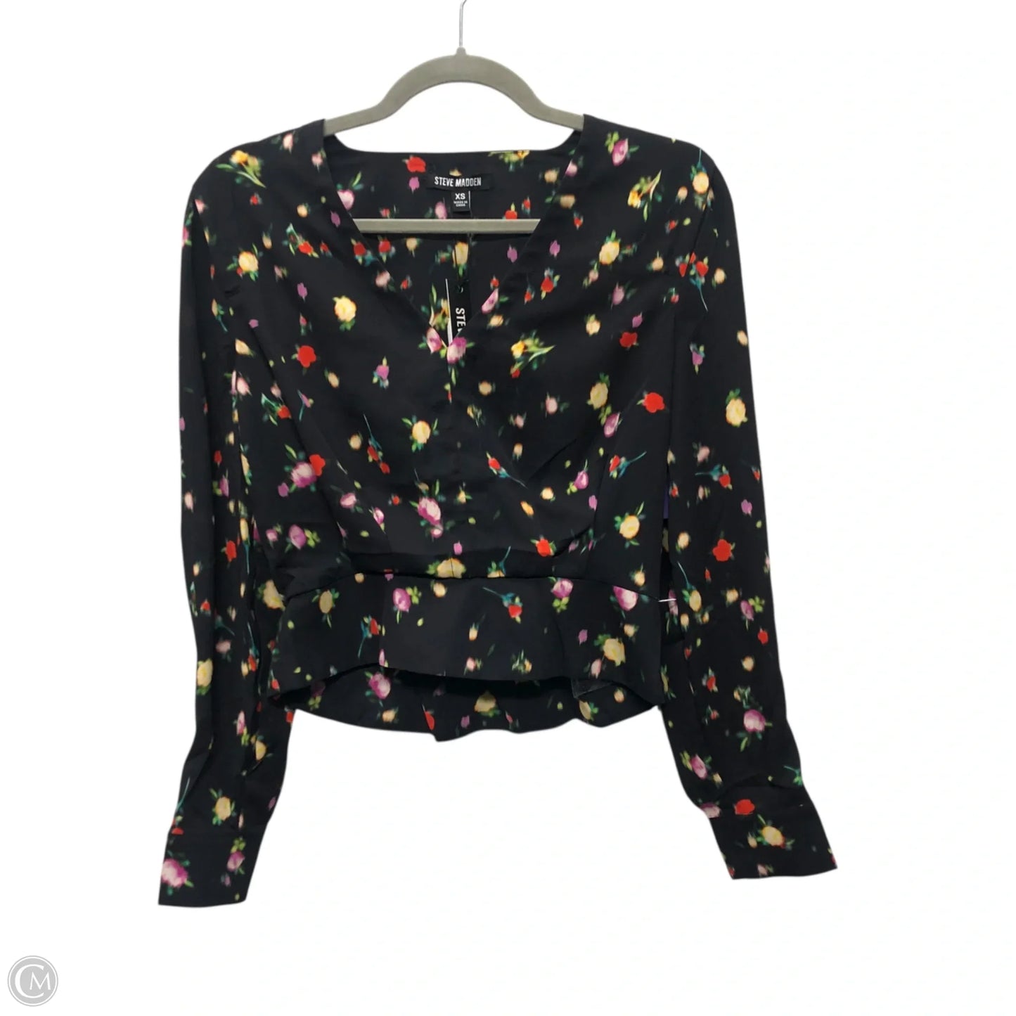 Top Long Sleeve By Steve Madden In Black, Size: Xs