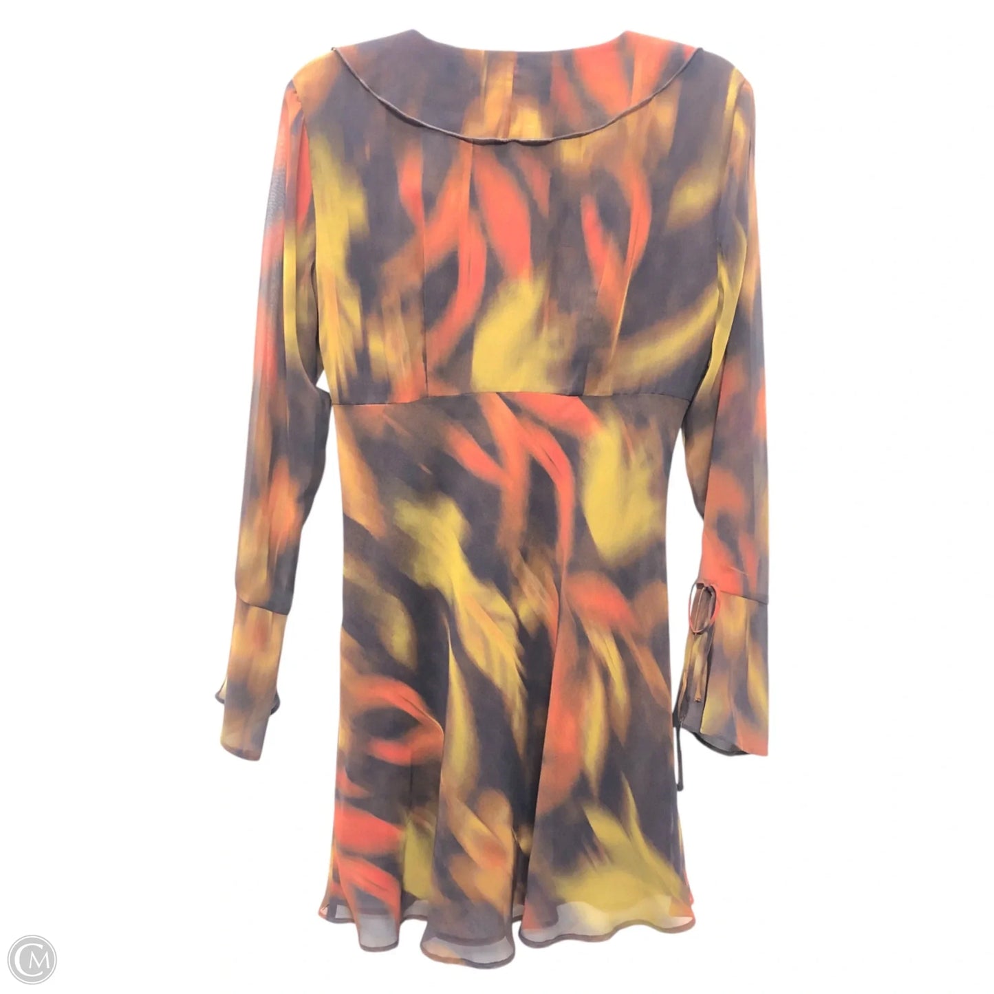 Dress Casual Short By Gianni Bini In Black & Orange, Size: S
