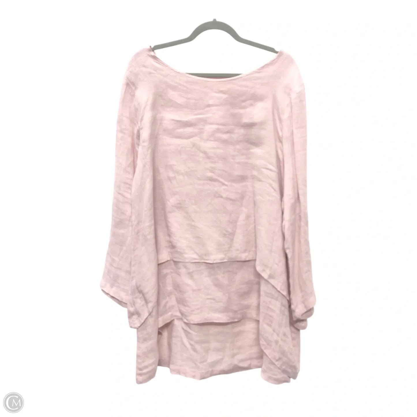 Tunic Long Sleeve By Cmb In Pink, Size: Xl