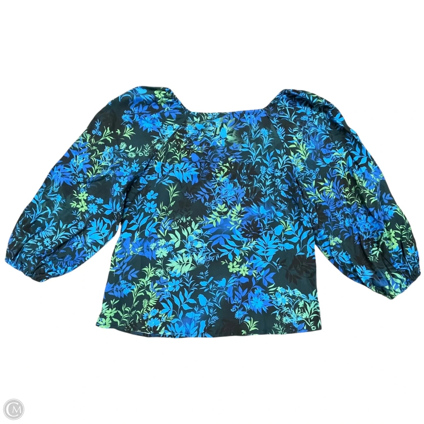 Top Long Sleeve By Liverpool In Blue & Green, Size: Xs