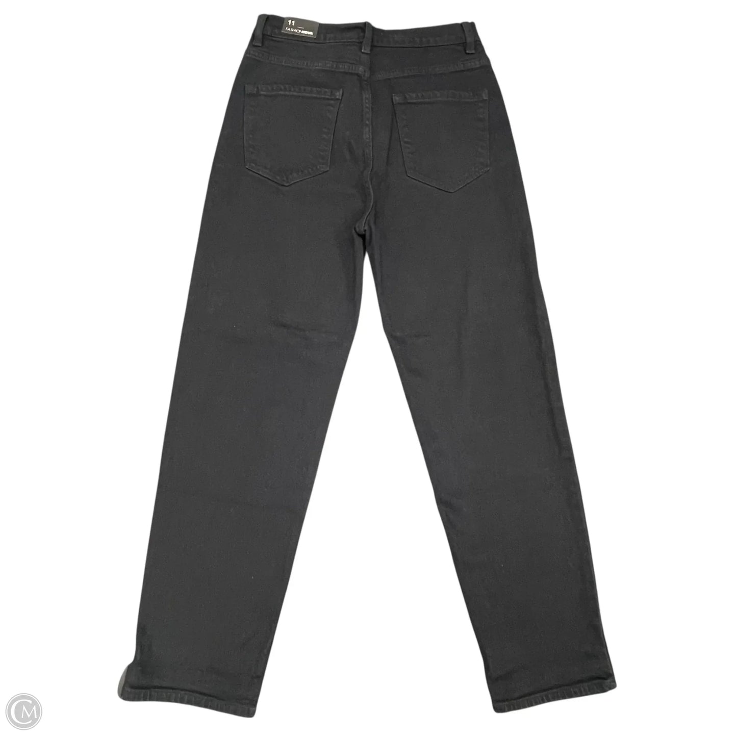 Jeans Straight By Fashion Nova In Black Denim, Size: 10