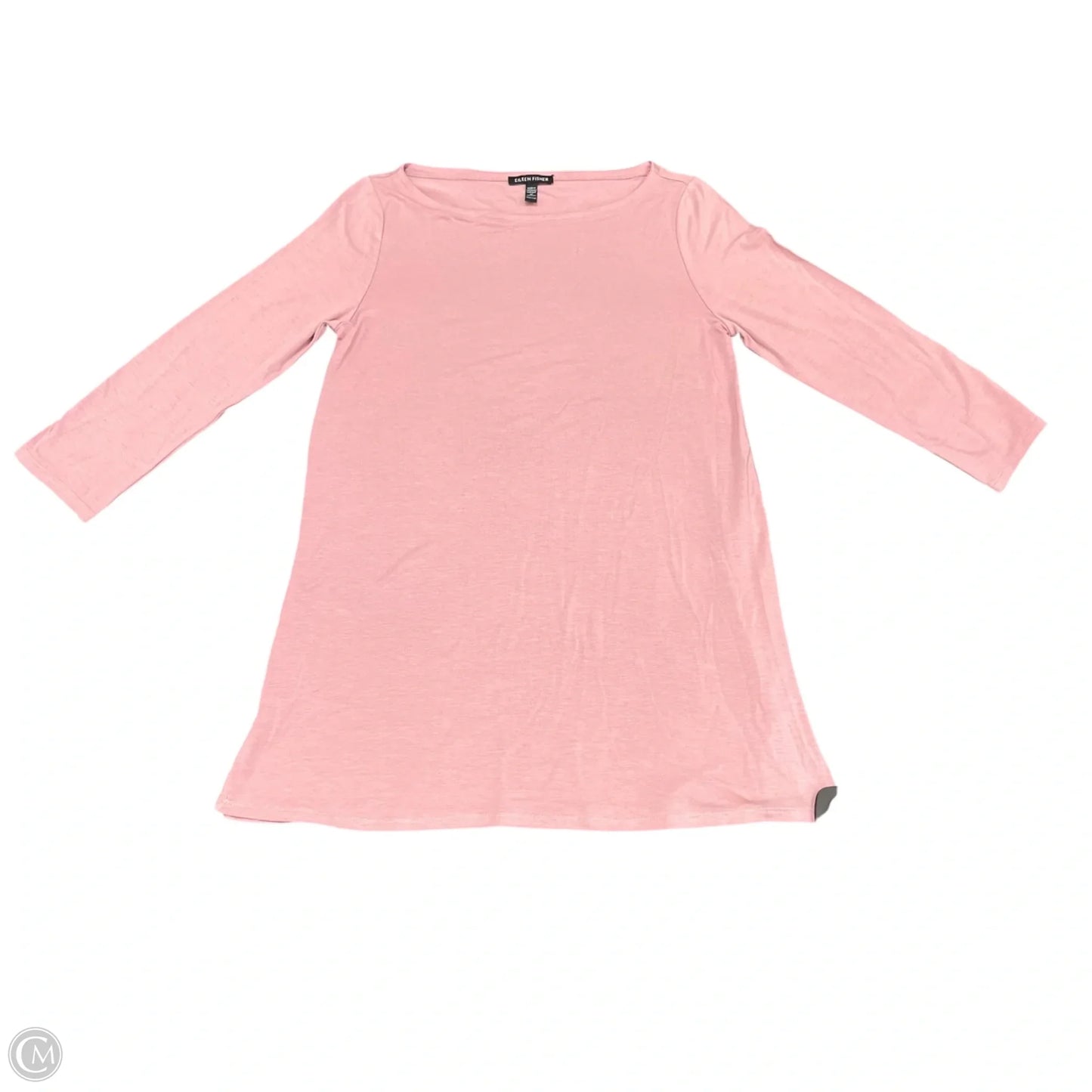 Top 3/4 Sleeve Basic By Eileen Fisher In Pink, Size: Xxs