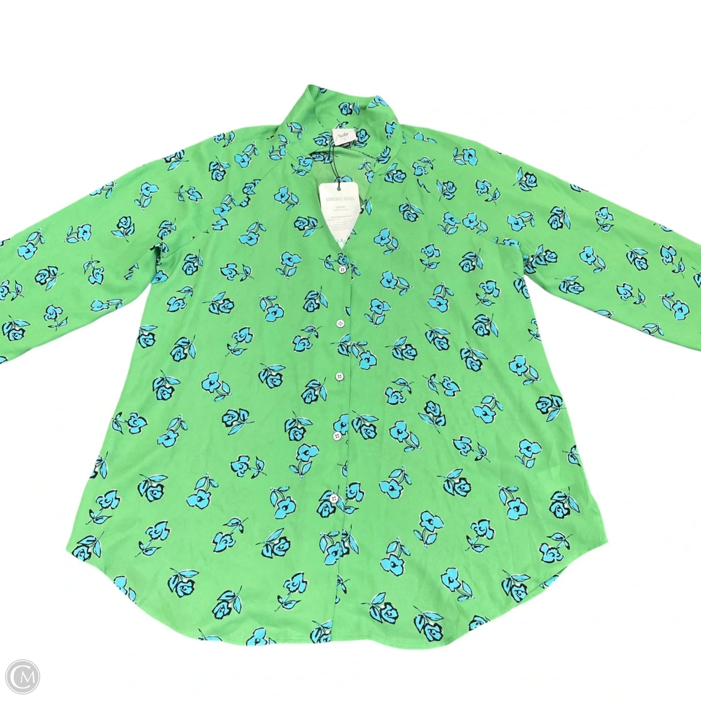 Blouse Long Sleeve By Cabi In Green, Size: S