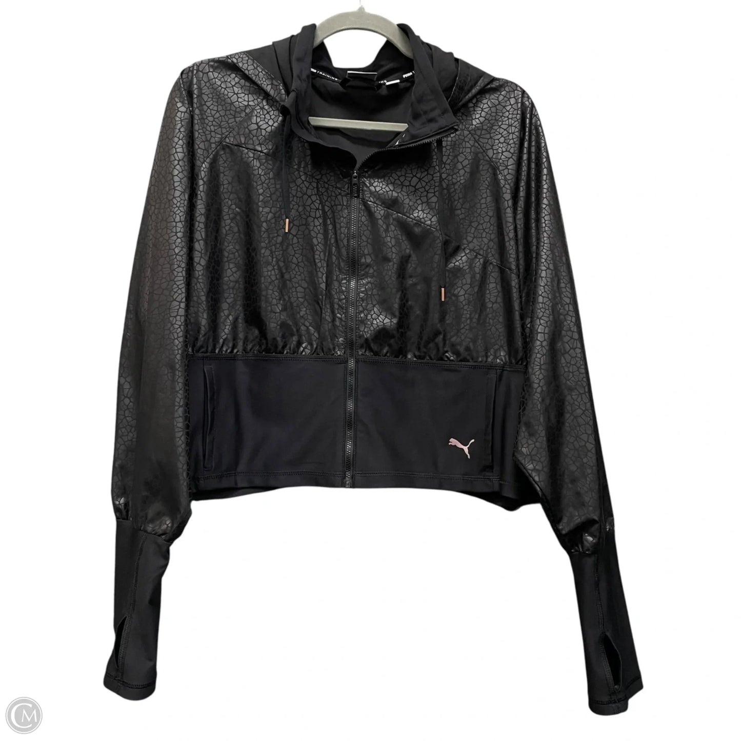 Athletic Jacket By Puma In Black, Size: Xl