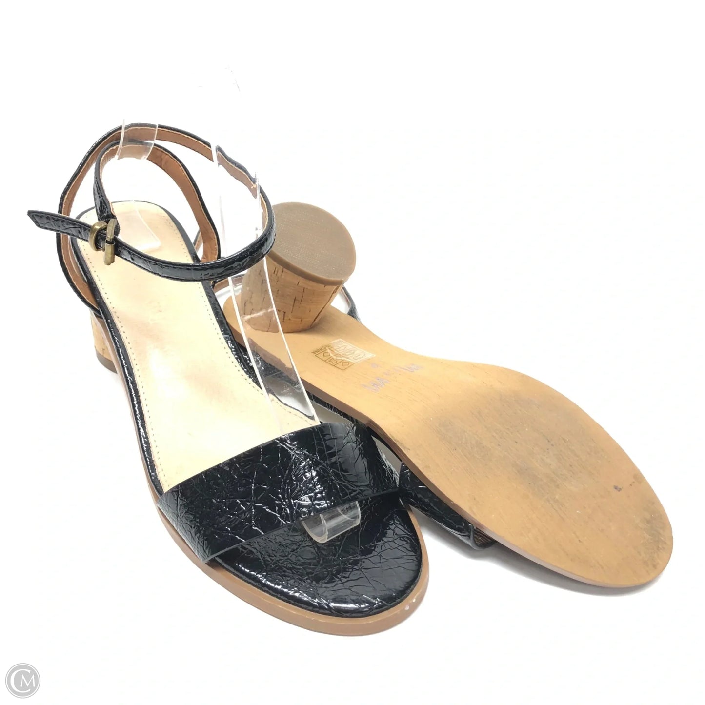 Sandals Heels Block By Cmc In Black, Size: 8