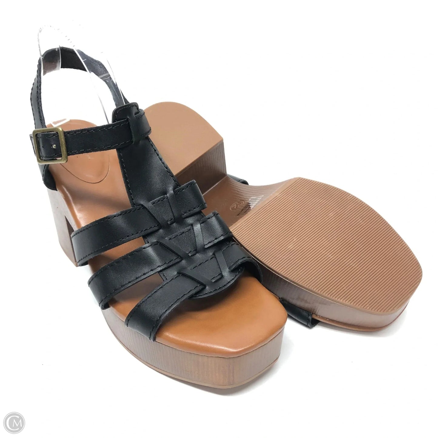 Sandals Heels Block By Universal Thread In Black, Size: 12