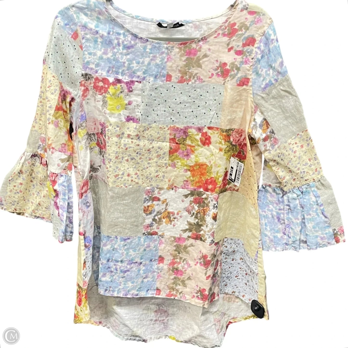 Top Long Sleeve By John Mark In Multi-colored, Size: S