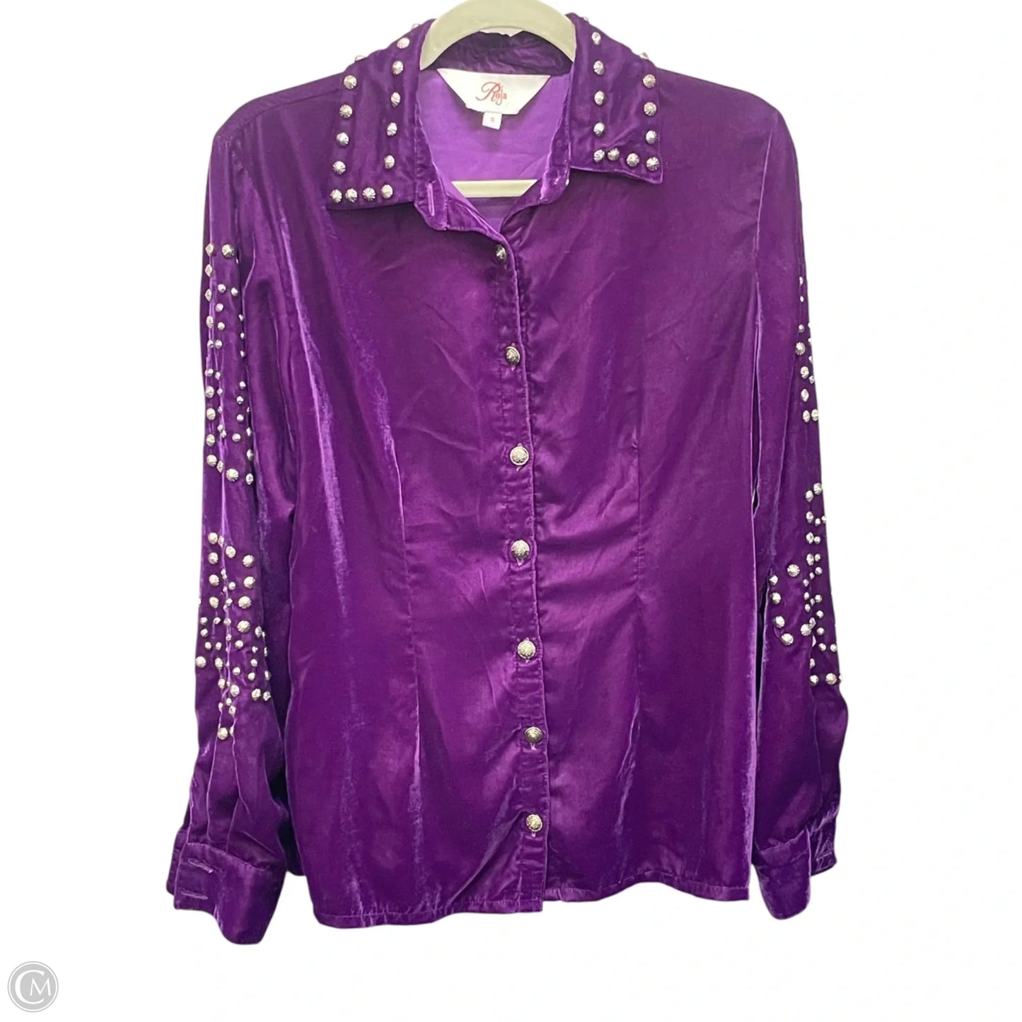 Top Long Sleeve By Cmb In Purple, Size: S