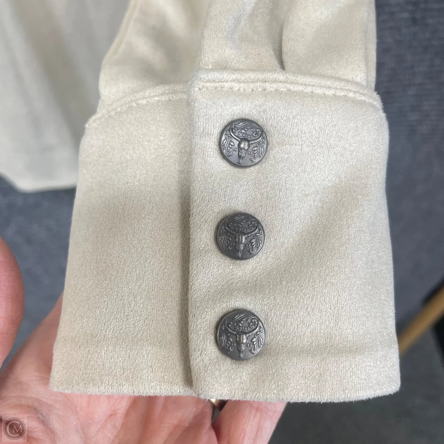 Jacket Shirt By Ariat In Cream, Size: M