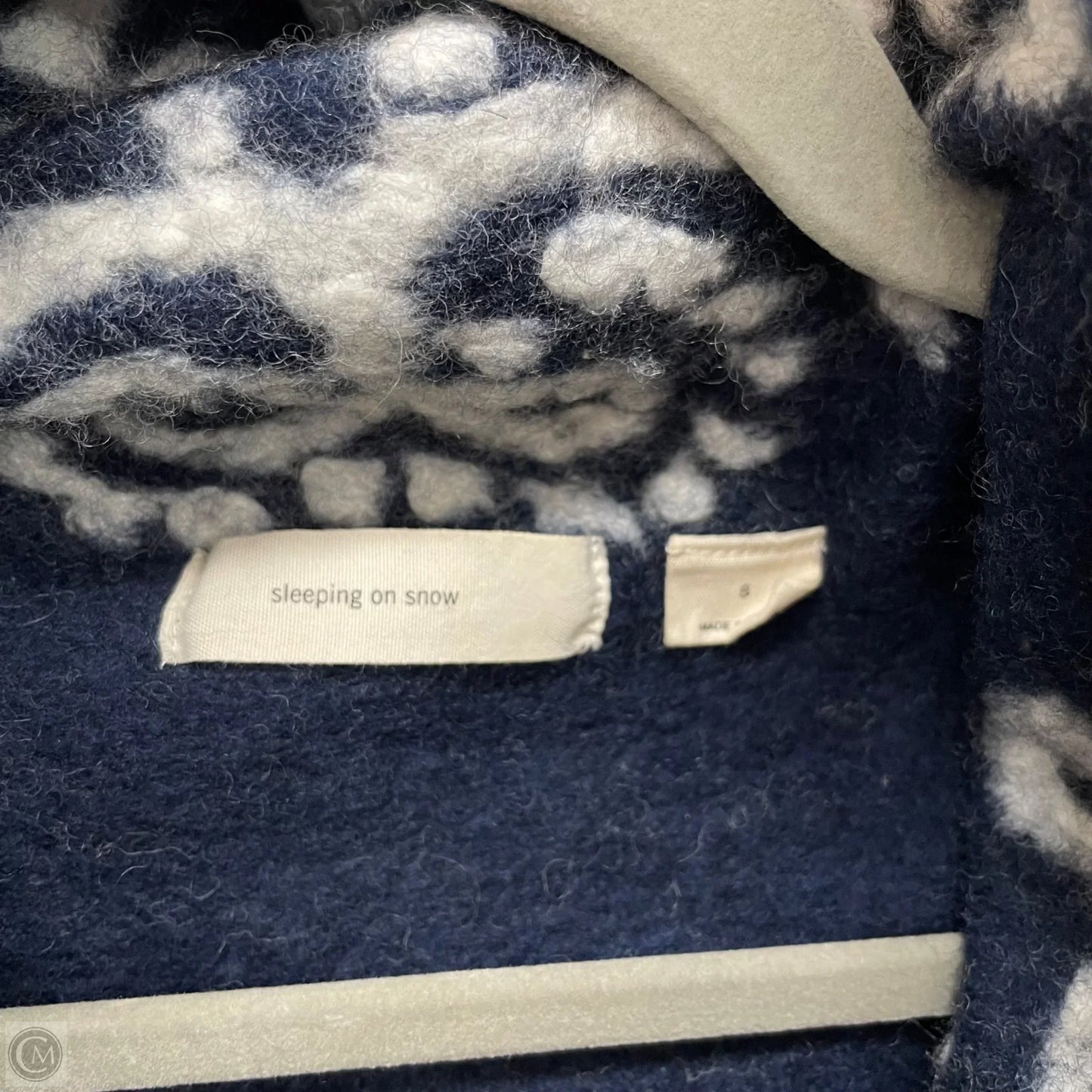 Sweater Cardigan By Sleeping On Snow In Blue & White, Size: S