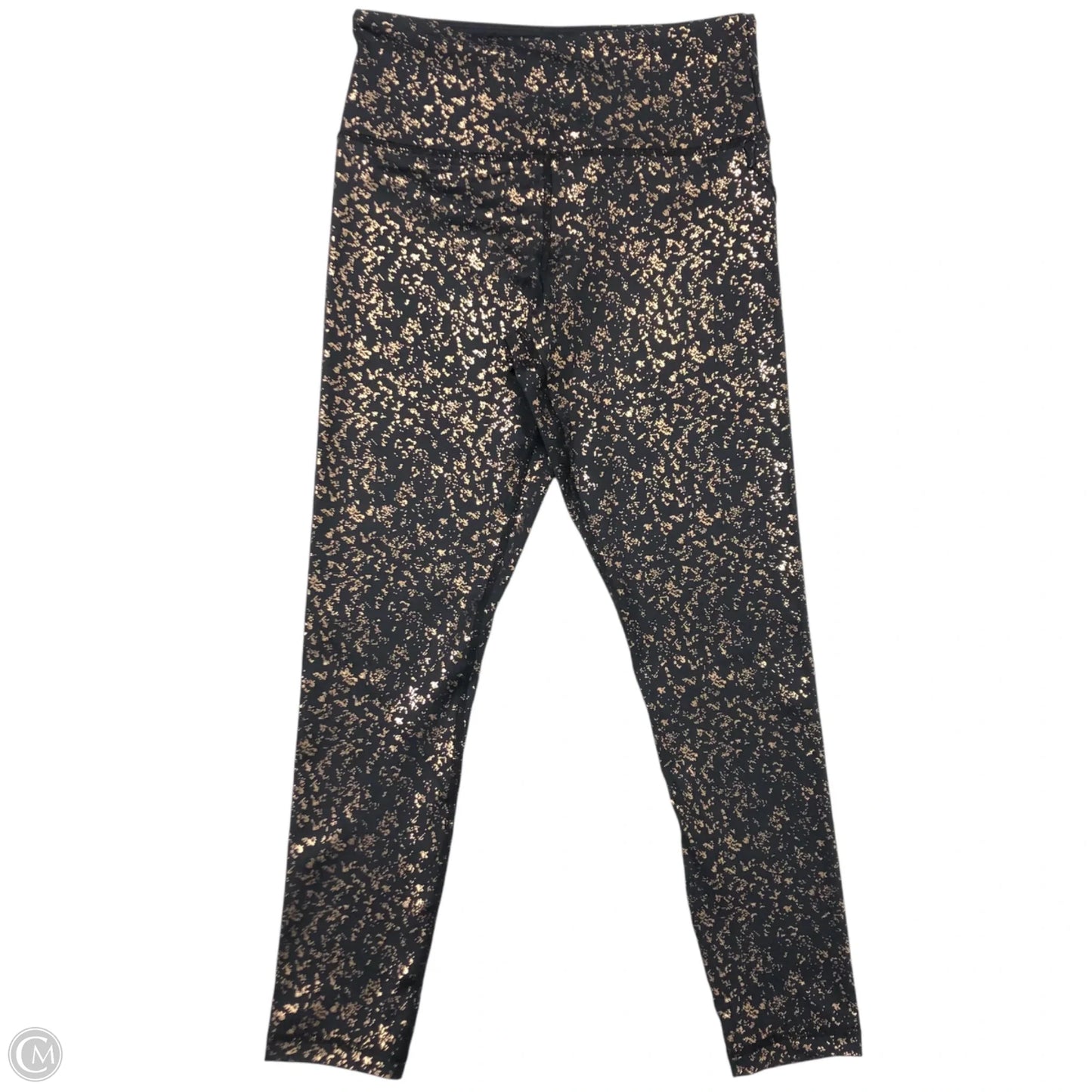 Athletic Leggings By Zyia In Black & Gold, Size: 4