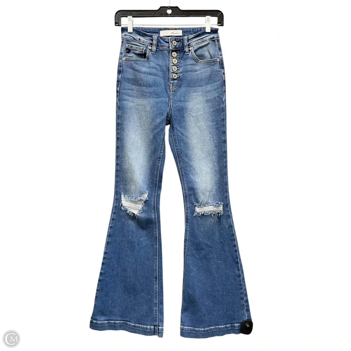 Jeans Flared By Kancan In Blue Denim, Size: 0