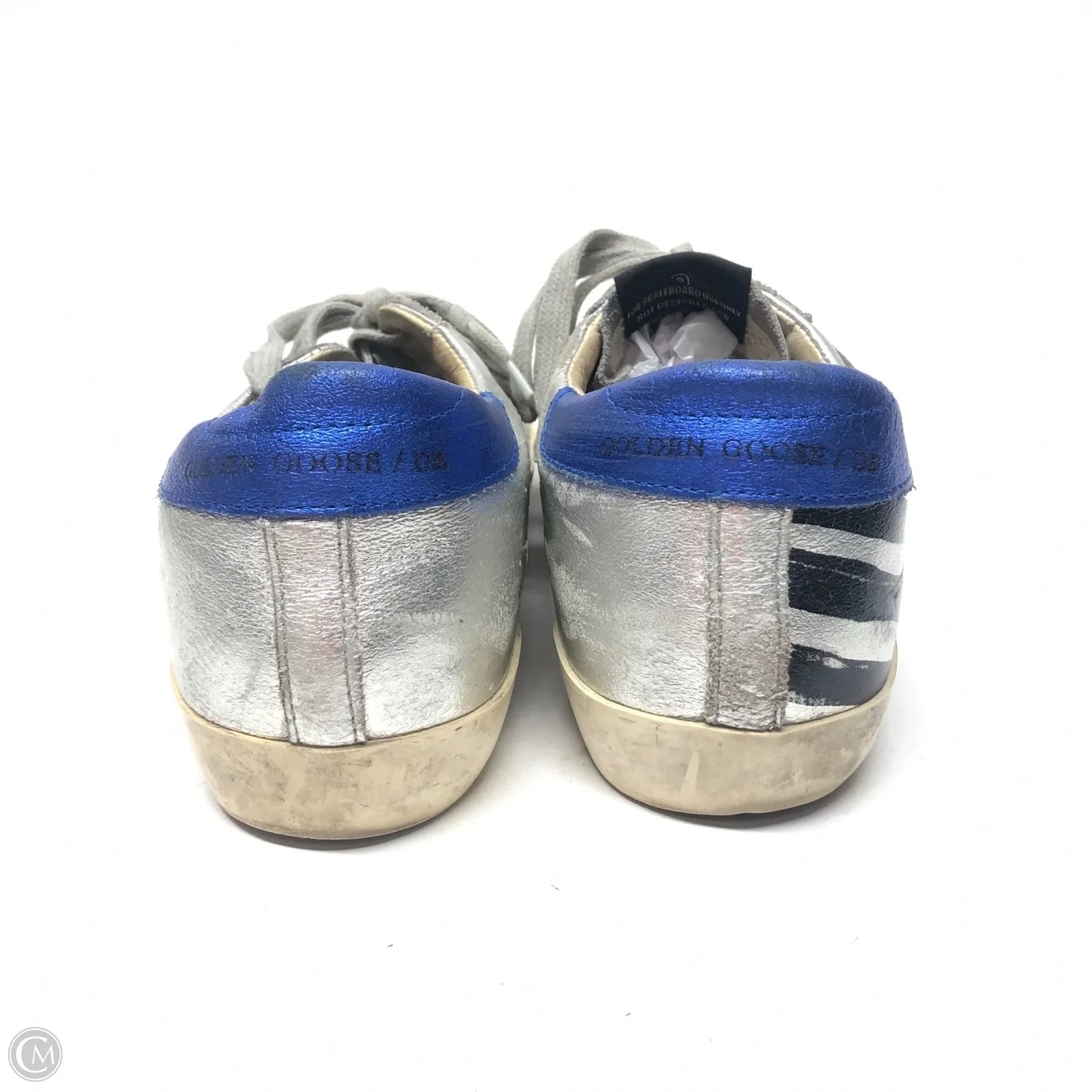 Shoes Luxury Designer By Golden Goose In Silver, Size: 8.5