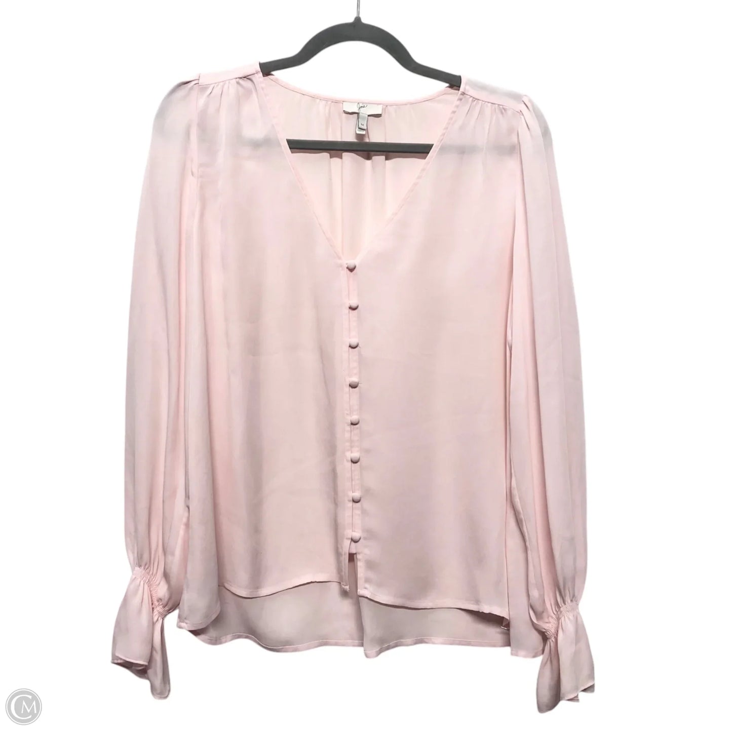 Blouse Long Sleeve By Joie In Pink, Size: M