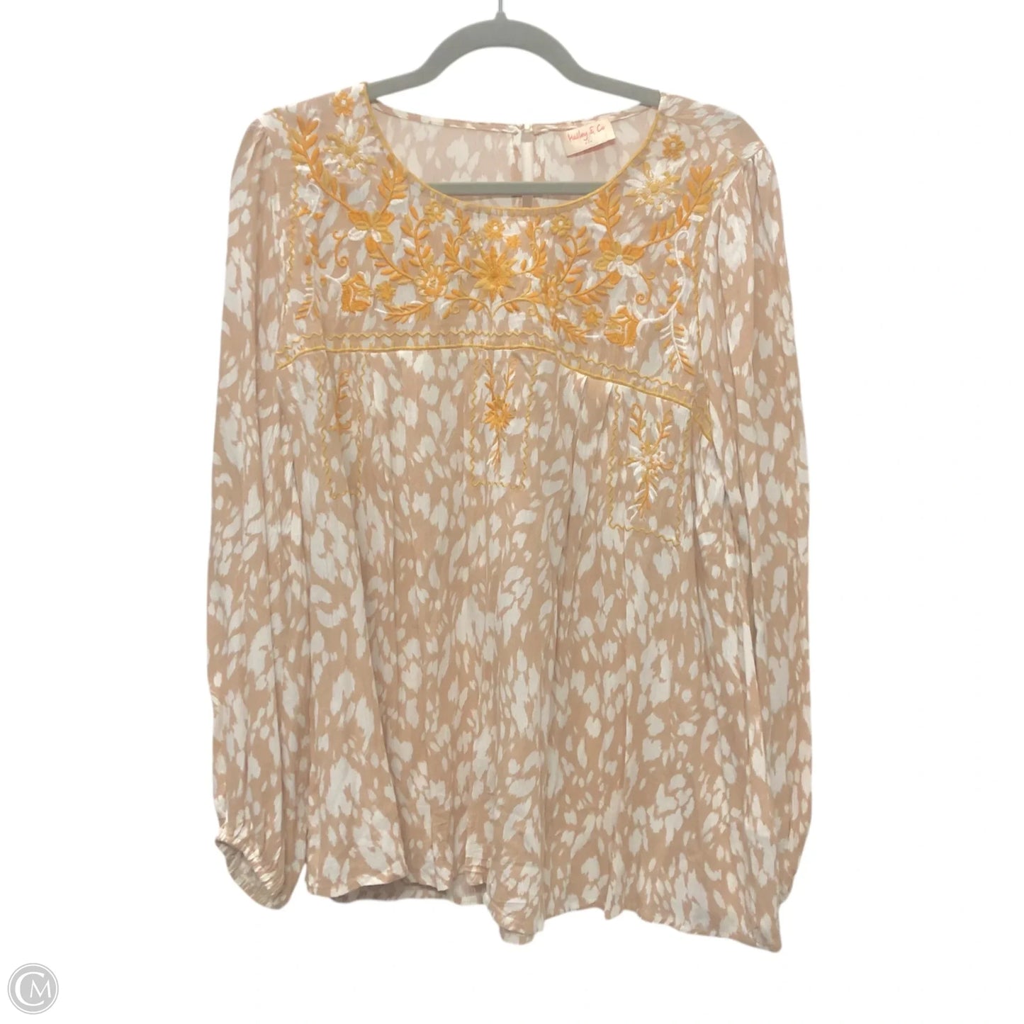 Blouse Long Sleeve By Cme In Multi-colored, Size: S