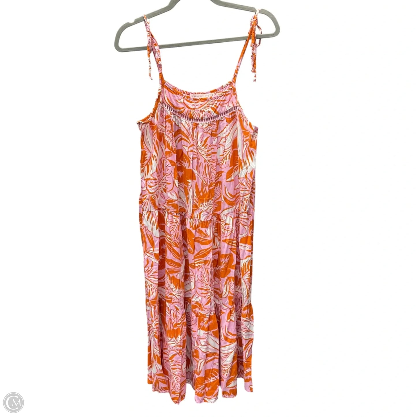 Dress Casual Maxi By Clothes Mentor In Orange & Pink, Size: M