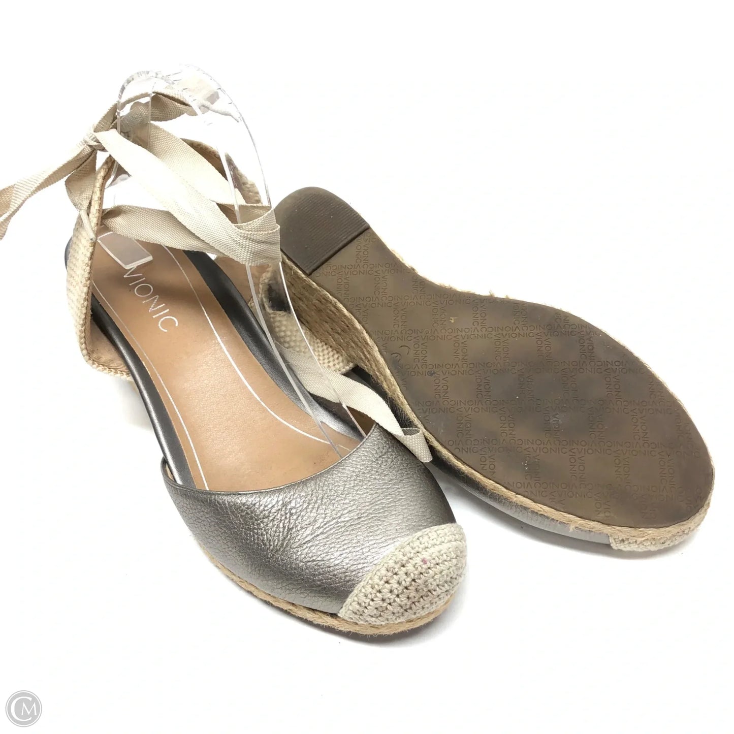 Sandals Heels Wedge By Vionic In Beige, Size: 10