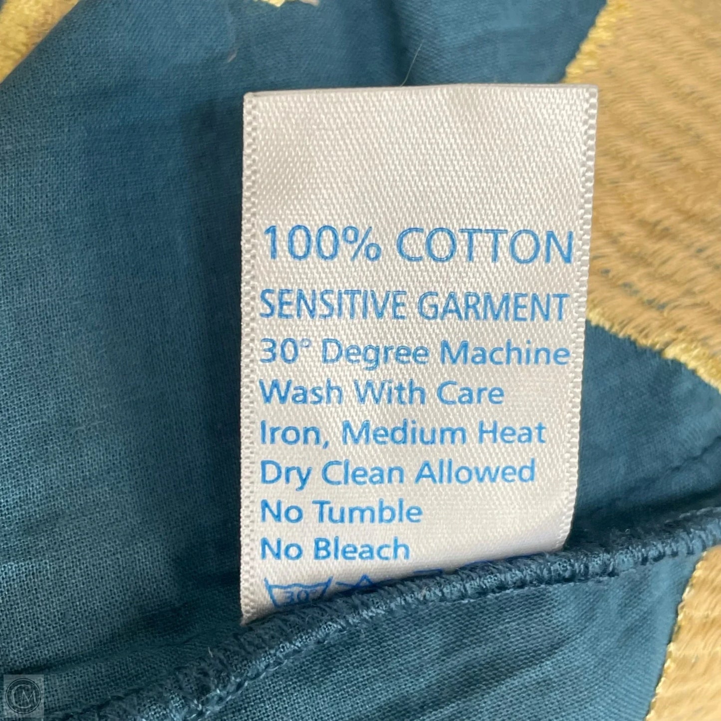 Dress Casual Midi By Cmc In Blue & Gold, Size: Xl