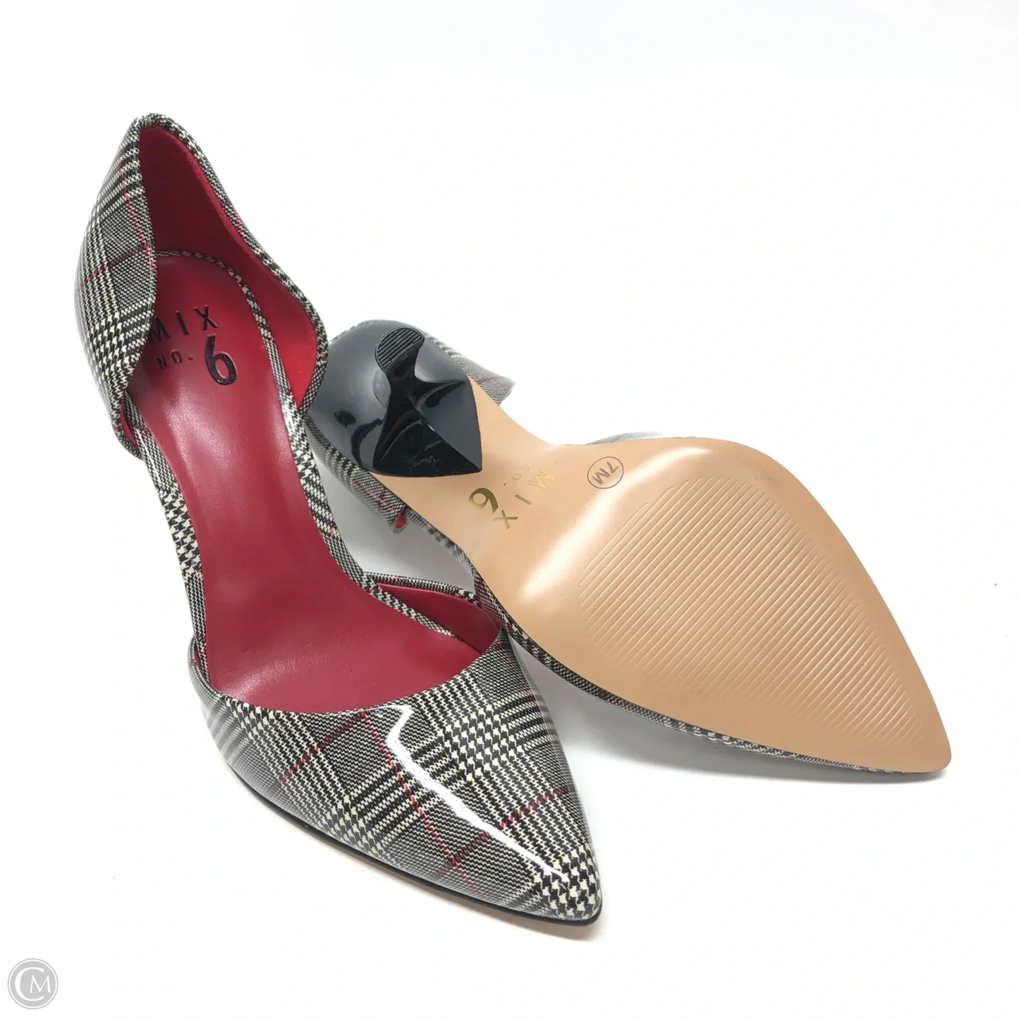 Shoes Heels Stiletto By Mix No 6 In Plaid Pattern, Size: 7