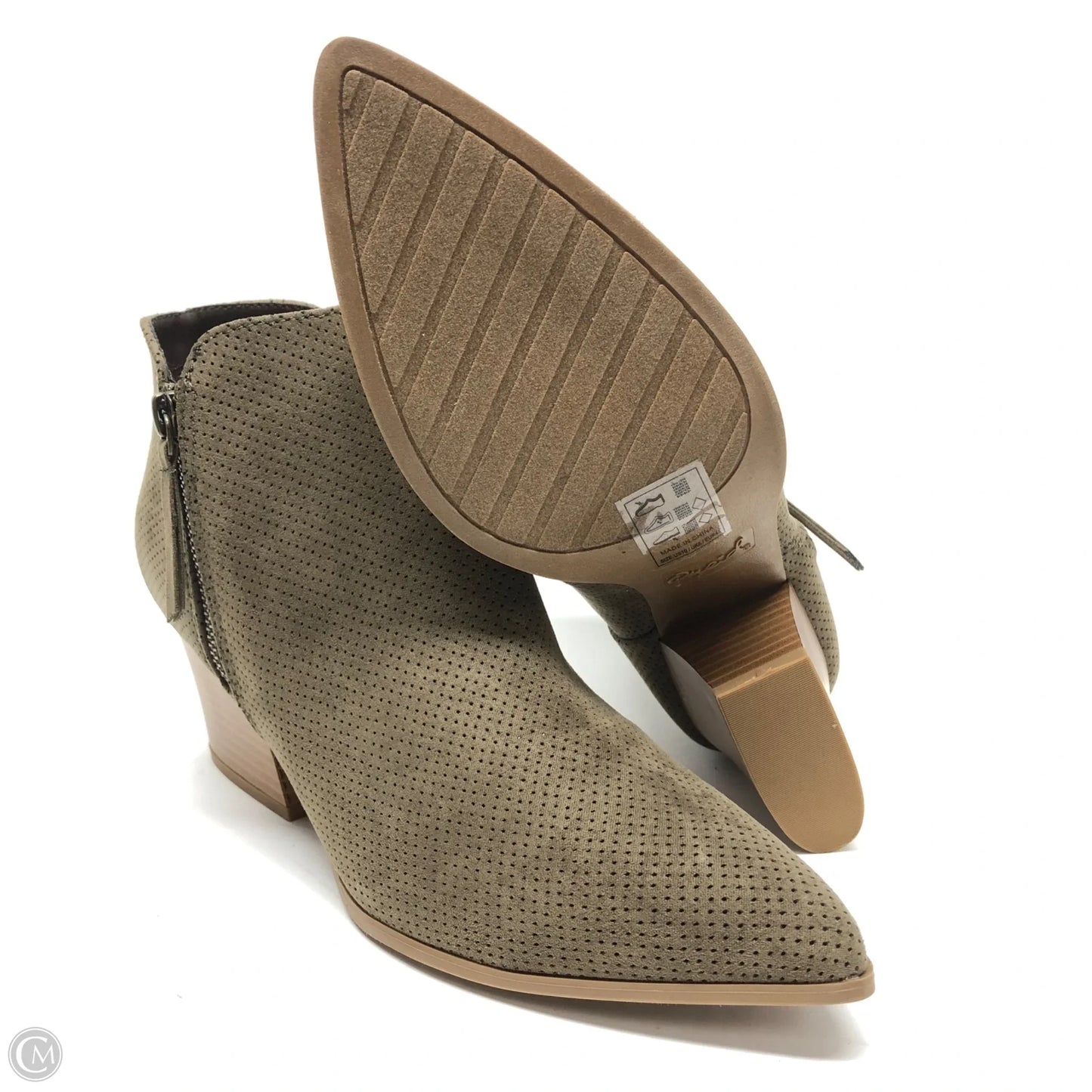 Boots Ankle Heels By Qupid In Green, Size: 10