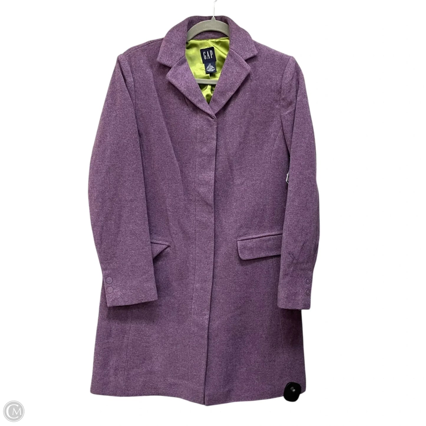 Coat Peacoat By Gap In Purple, Size: Xs
