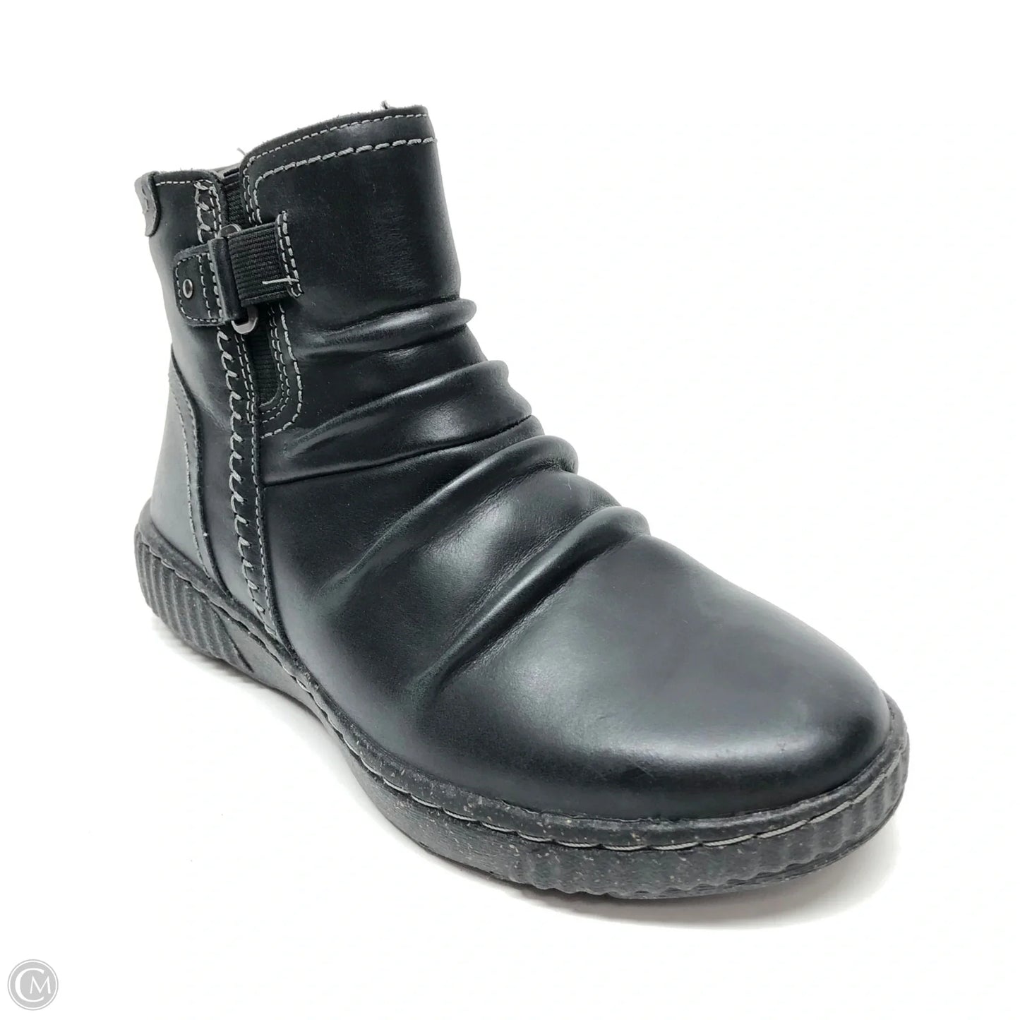 Boots Ankle Flats By Clarks In Black, Size: 6