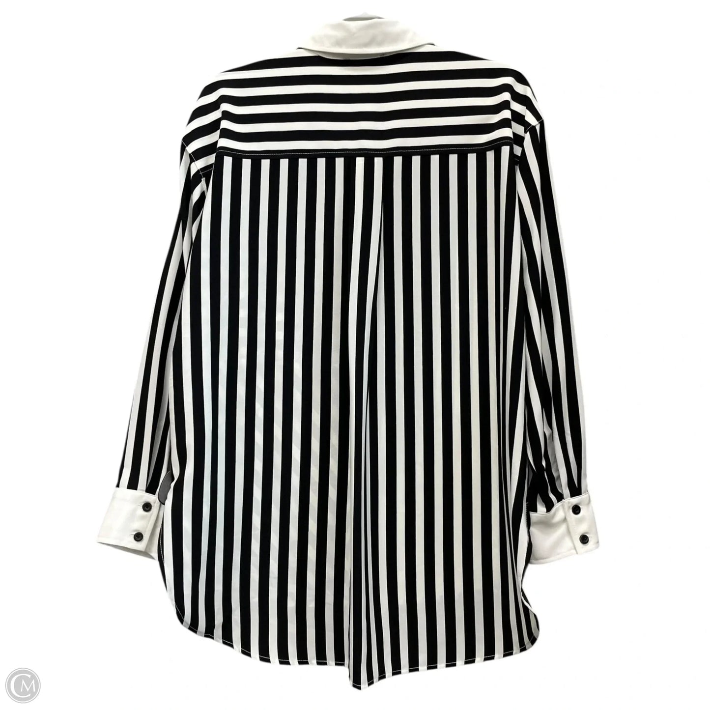 Top Long Sleeve Designer By Karl Lagerfeld In Striped Pattern, Size: Xs