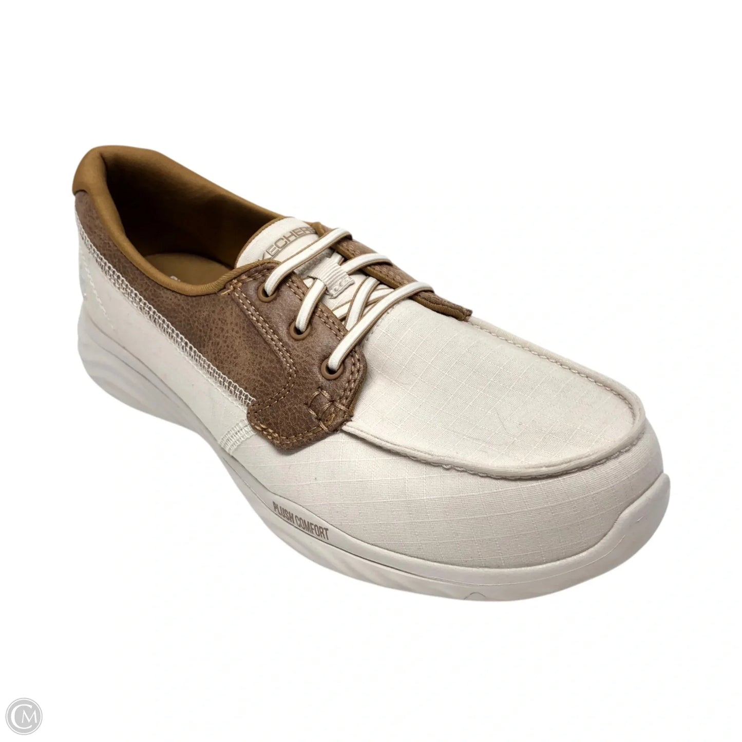 Shoes Sneakers By Skechers In Brown & Cream, Size: 9
