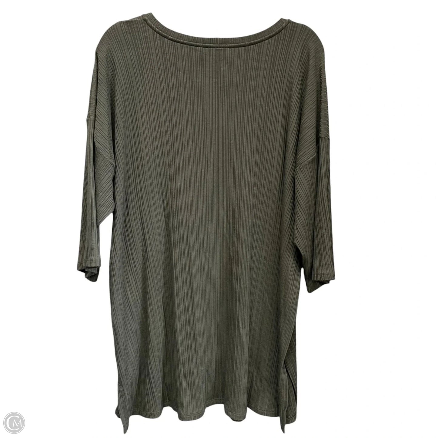 Tunic 3/4 Sleeve By Eileen Fisher In Green, Size: 2x