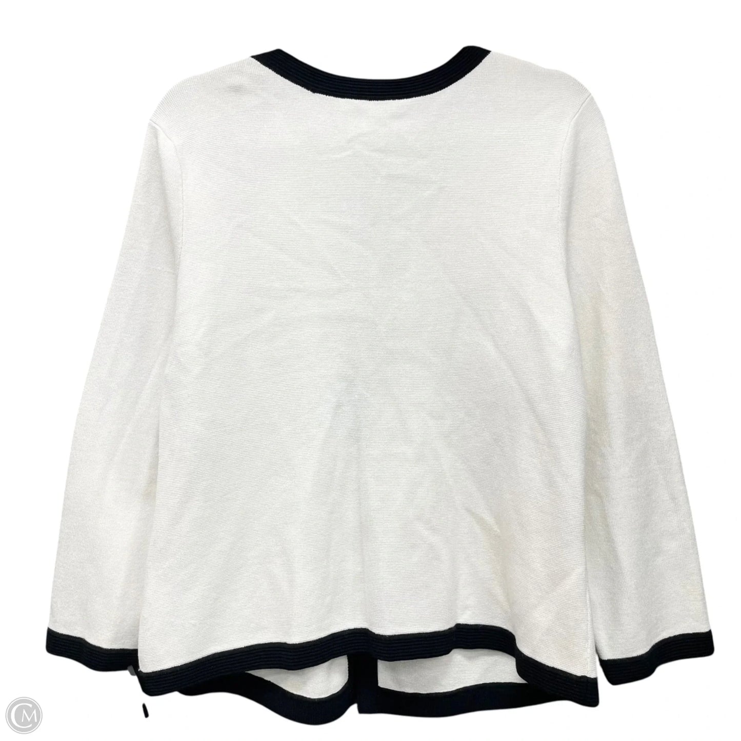 Cardigan By White House Black Market In Black & Cream, Size: Xl