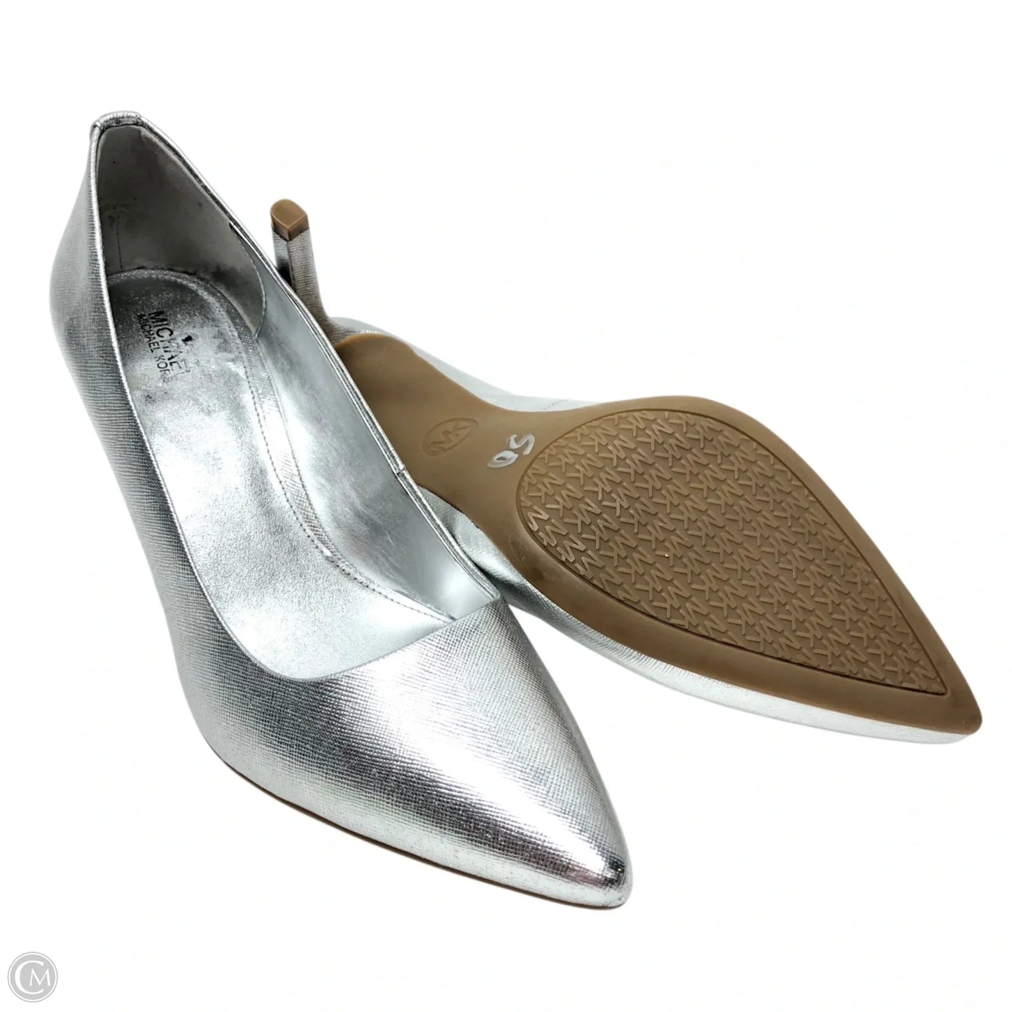 Shoes Heels Block By Michael By Michael Kors In Silver, Size: 10