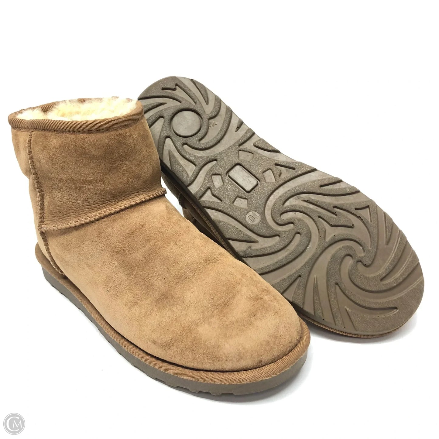 Boots Ankle Flats By Members Mark In Tan, Size: 10