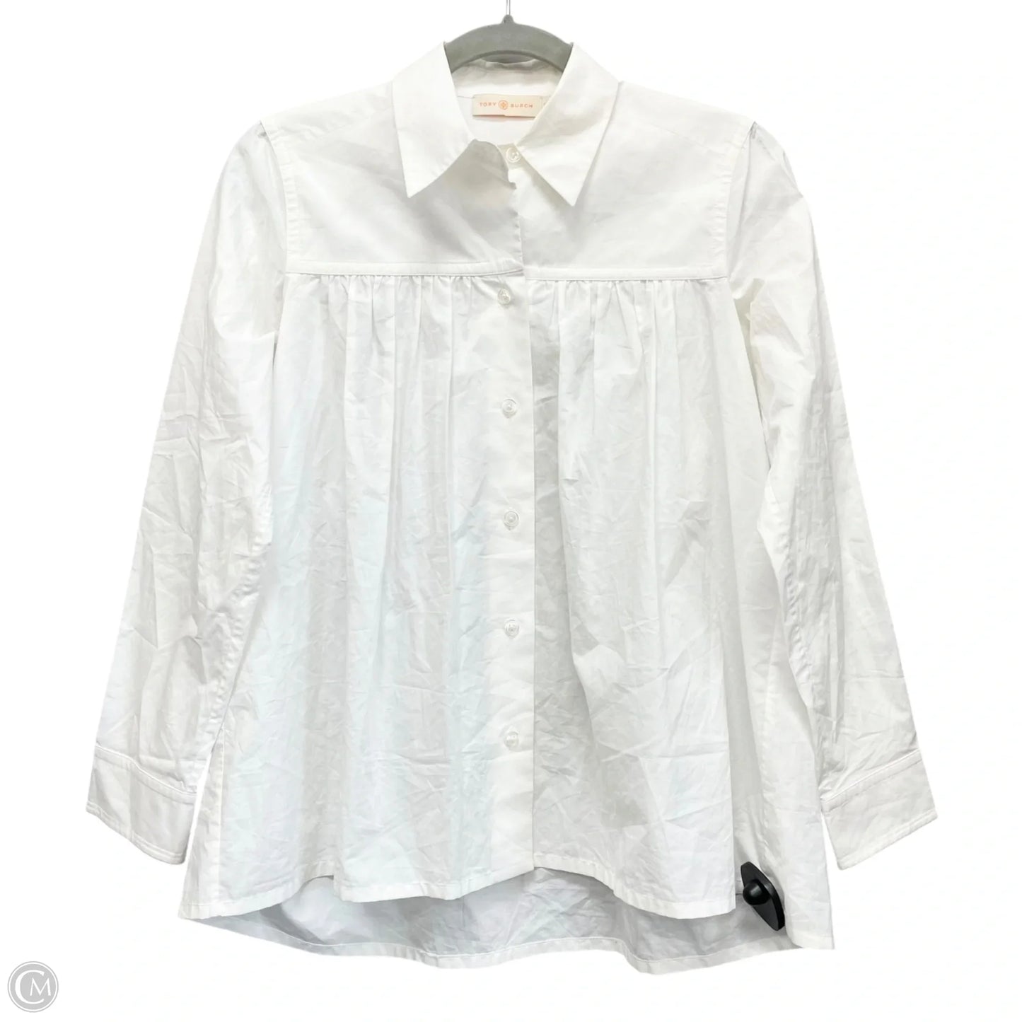 Top Long Sleeve Designer By Tory Burch In White, Size: Xxs