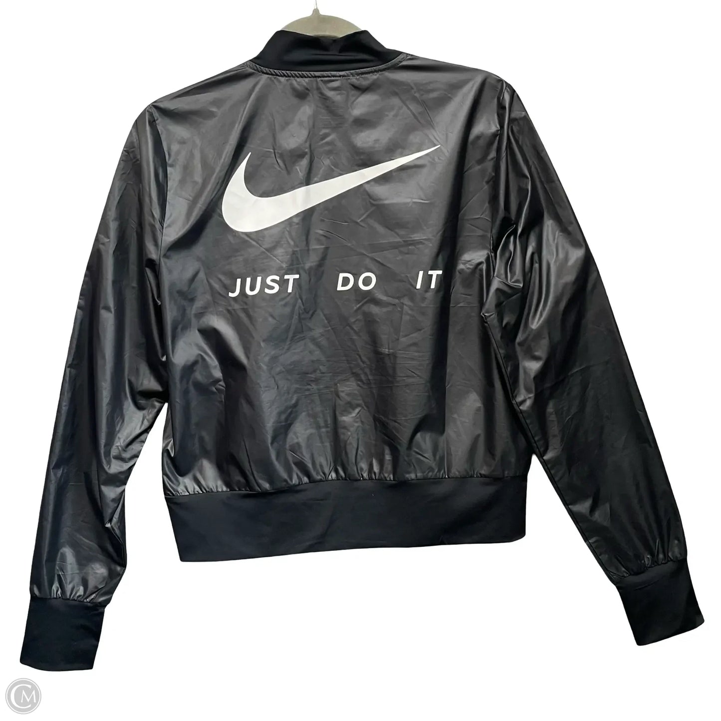 Athletic Jacket By Nike In Black, Size: S