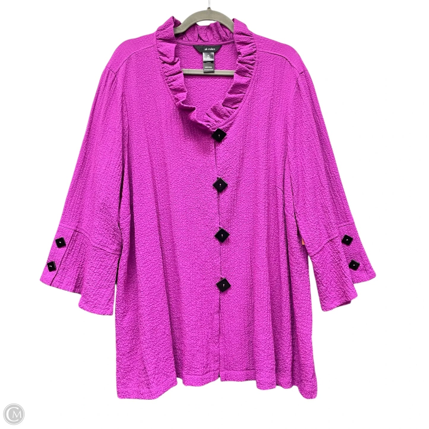 Tunic Long Sleeve By Ali Miles In Purple, Size: 2x