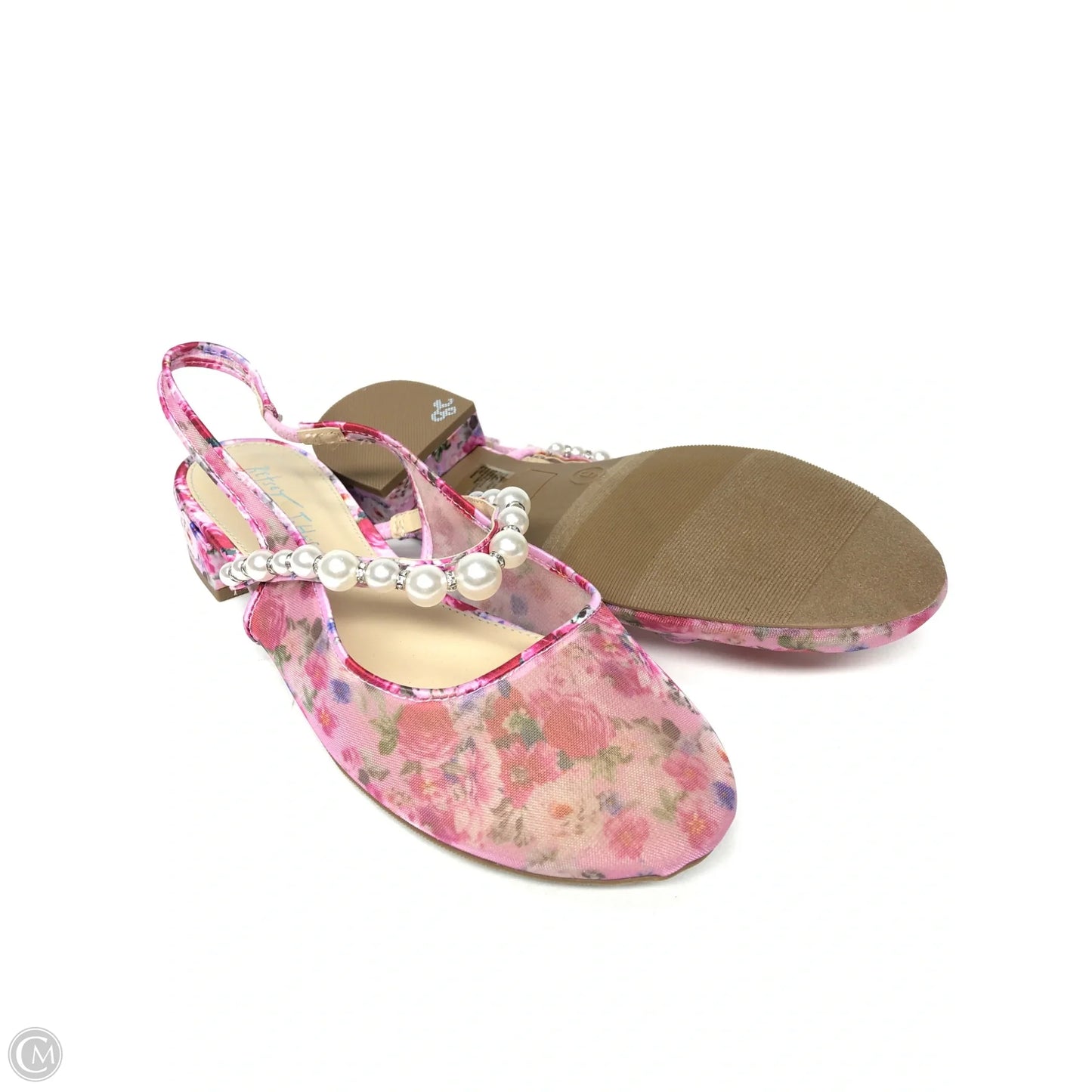 Shoes Heels Kitten By Betsey Johnson In Floral Print, Size: 5