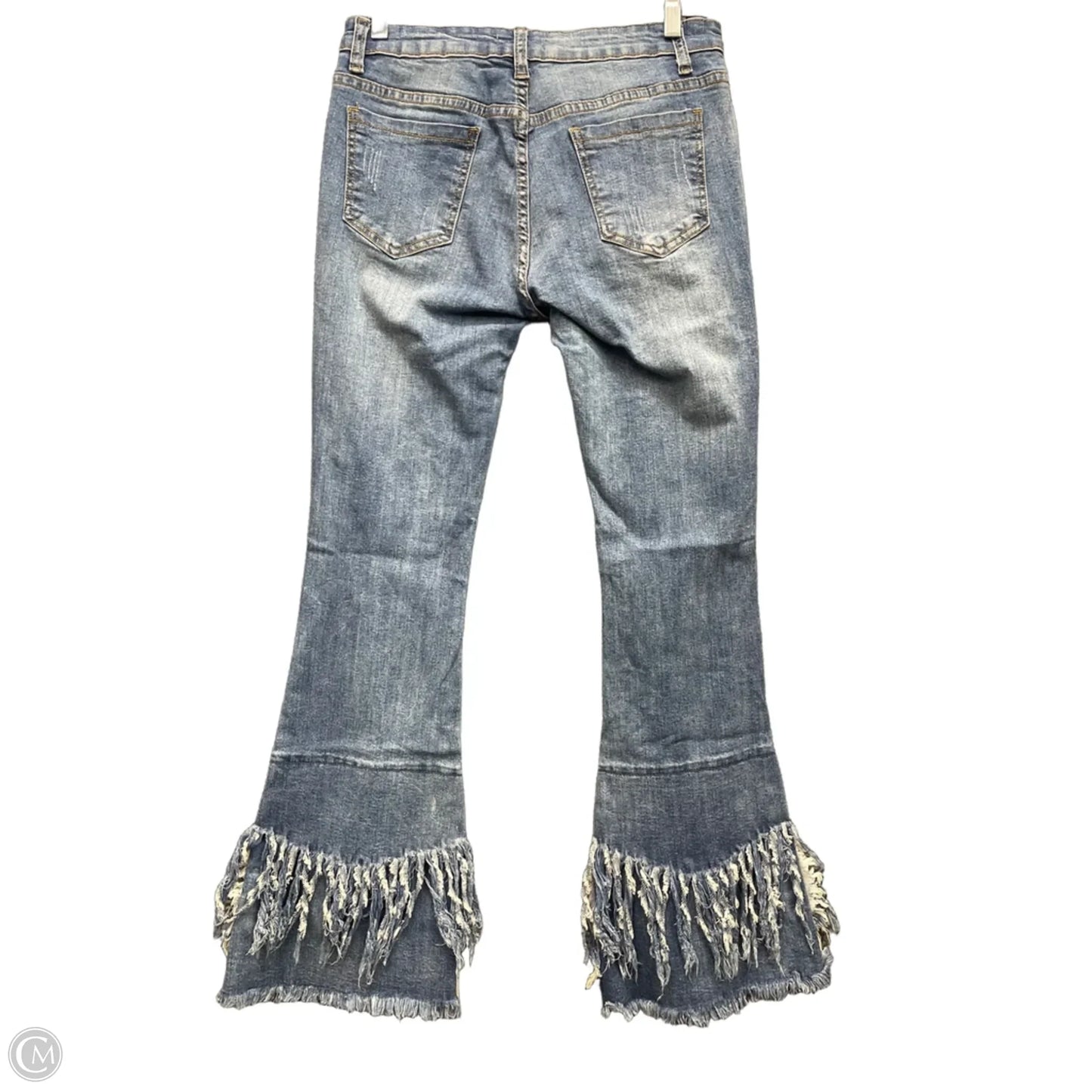 Jeans Flared By Luxe In Blue Denim, Size: 8