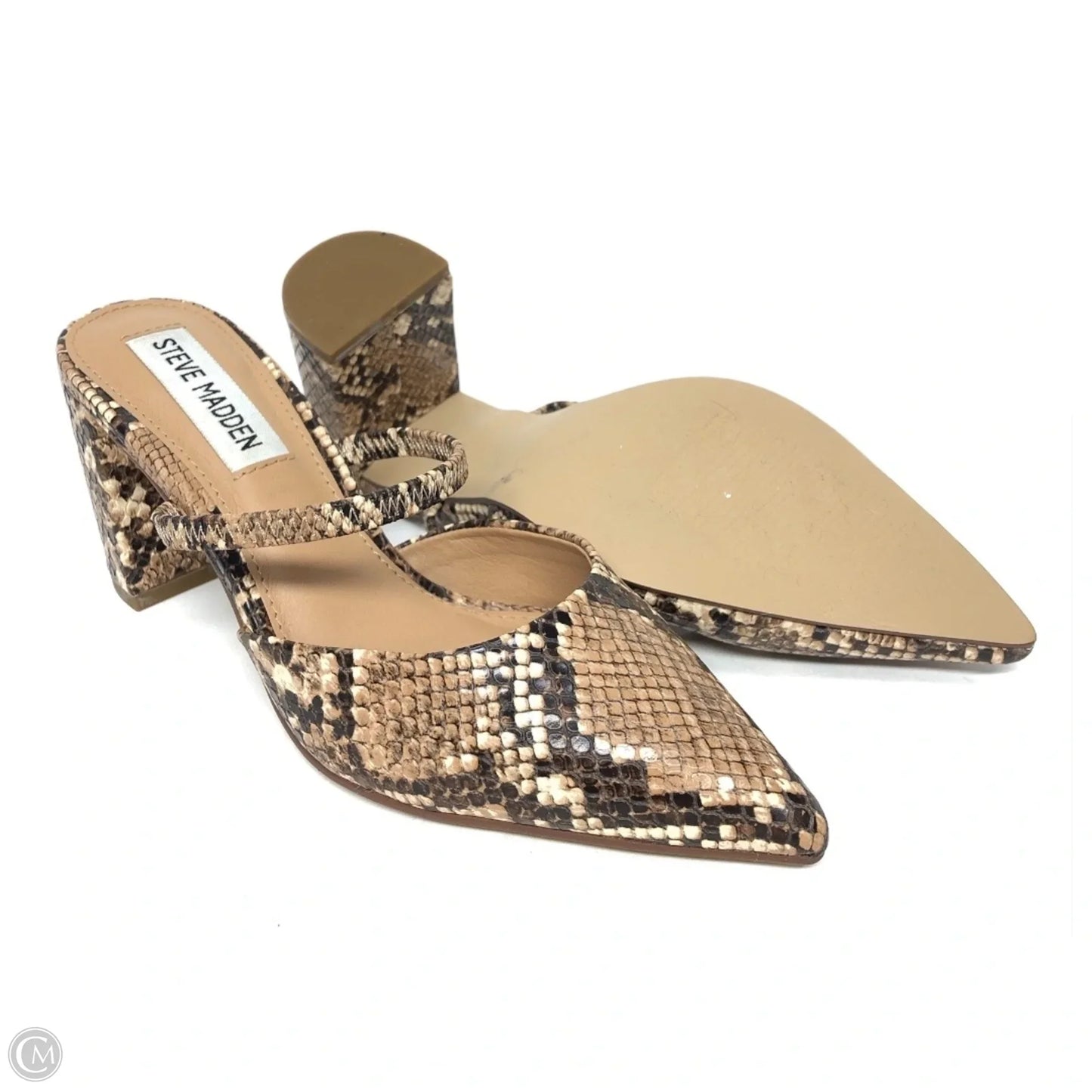 Shoes Heels Block By Steve Madden In Snakeskin Print, Size: 5