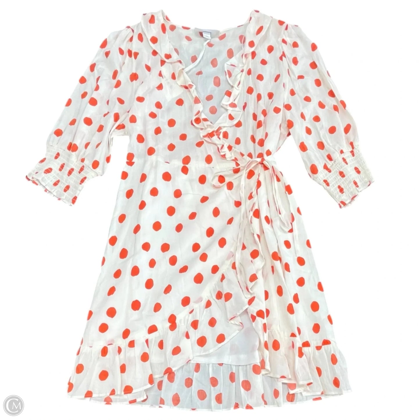 Dress Casual Short By Target-designer In Cream & Orange, Size: L
